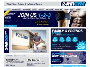 24Hr Gym Homepage