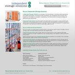 Independent Storage Solutions homepage