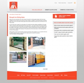 New electric gates website energises BFT Automation