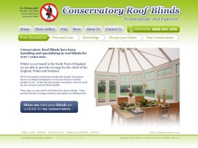 Blinding new website designed for Conservatory Roof Blinds