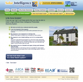 Smart website design for new solar panels installation company