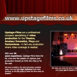 Theatrical website design for Newbury based company Upstage Films