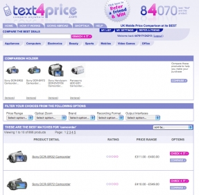 Text4price - website design excellence without comparison