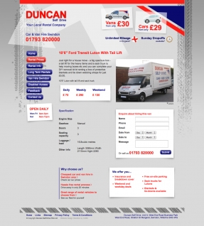 Website redesigned and rebuilt from the ground up for Duncan Self Drive