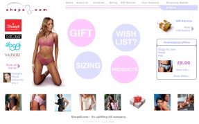 Shape 8 lingerie and underwear ecommerce website