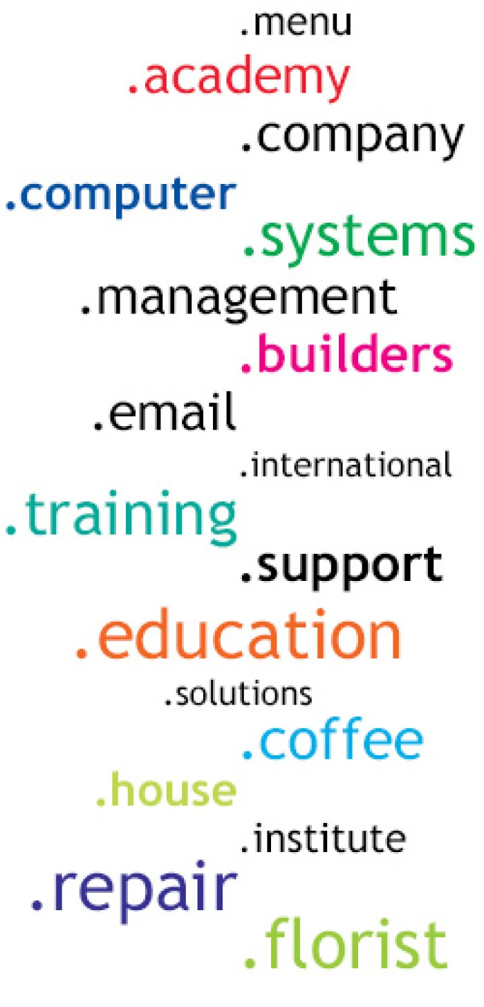 New domain extensions