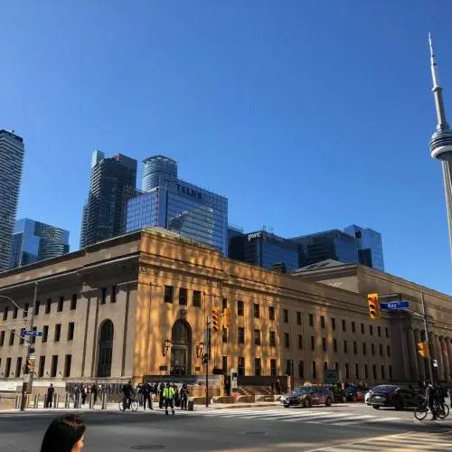 Old and new - Union Station and CN Tower