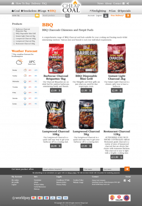 Product category listing page