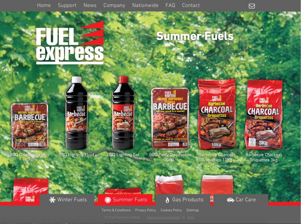 New productcentric responsive website for Fuel Express site