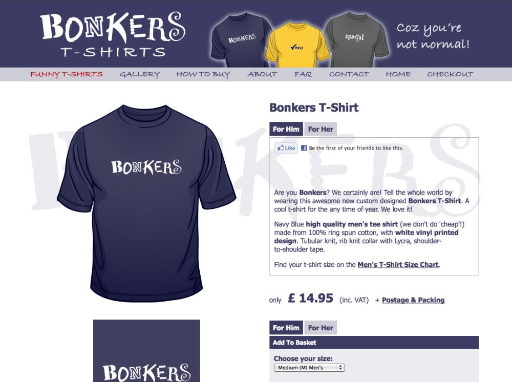 Website product page