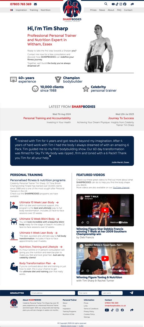 SharpBodies homepage